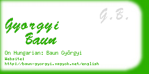 gyorgyi baun business card
