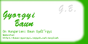 gyorgyi baun business card